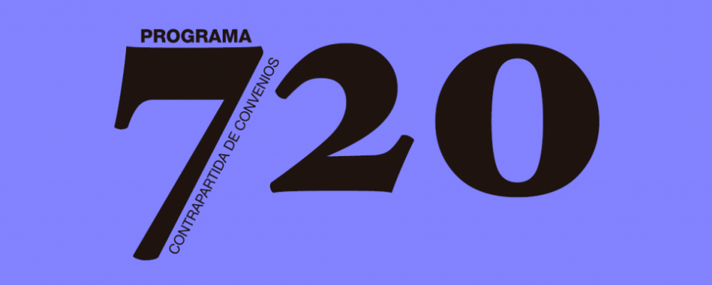 Imagen color violeta y texto en letras negras "720 Programa Contrapartida de Convenios"
