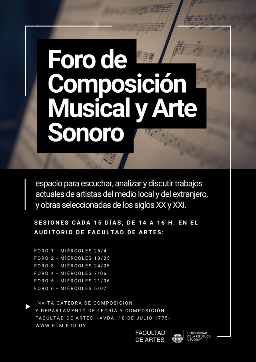 Afiche Foro de Composición musical y arte sonoro